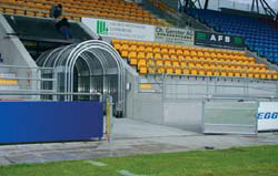 Туннели для игроков сделанные из алюминия, с поликарбонатным остеклением