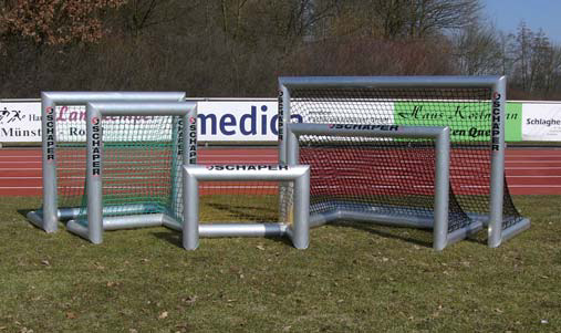 Мини-ворота для футбола, сделаны из высококачественного алюминия, полностью сварные. Одобрены TÜV